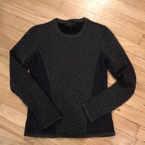 Rag and Bone blue metallic sweater